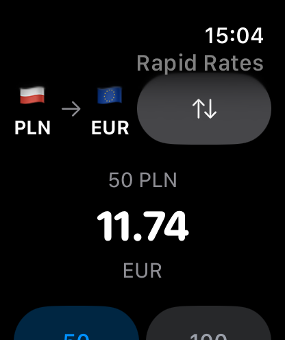 Rapid Rates Apple Watch screenshot